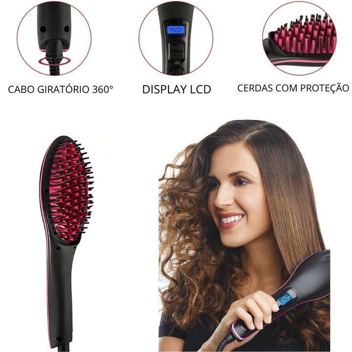 Escova Alisadora Powerhair® Original - Bivolt 110v/220v